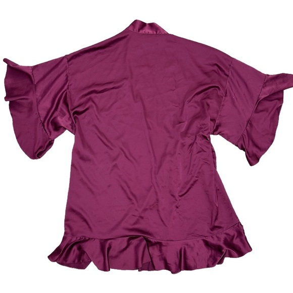Victoria’s Secret Satin Flounce Kimono Robe M​ - Picture 4 of 7